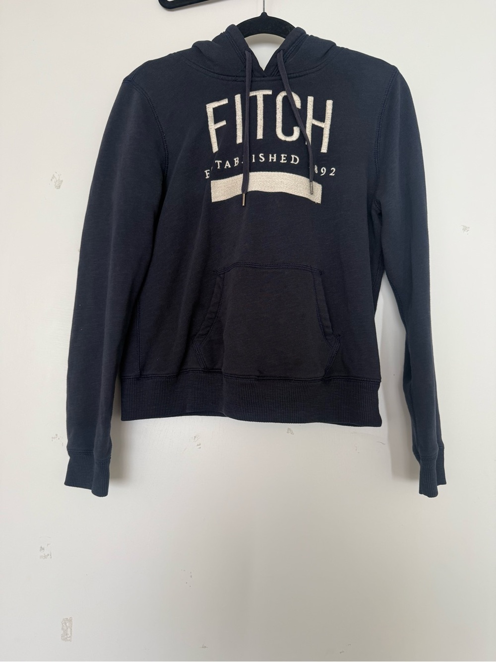 Y2K Abercrombie & Fitch Hoodie Sweatshirt in Navy